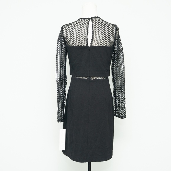 Aiden by Adrianna Papell Black Sheath Crepe Dress Size 4 - Picture 3 of 10